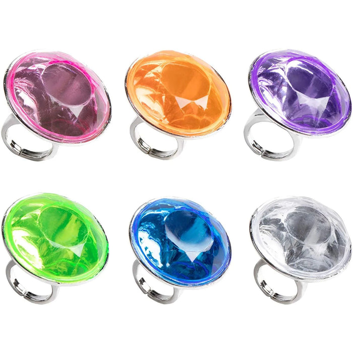 Plastic Diamond Rings 12pcs | 1 ct - Zurchers