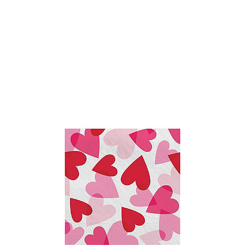 Heart Party Paper Beverage Napkins, 5in | 40 ct