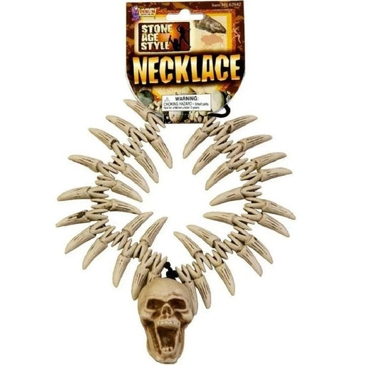 Witch Doctor/Stone Age Skull and Teeth Necklace | 1 ct - Zurchers