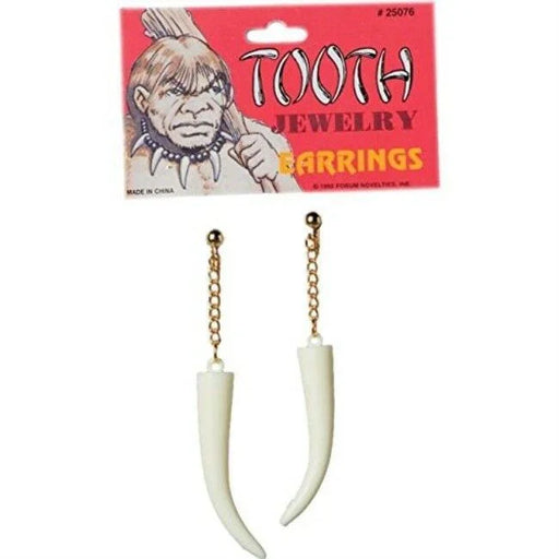 Stone Age Sabretooth Earrings Costume Accessory | 1 ct - Zurchers
