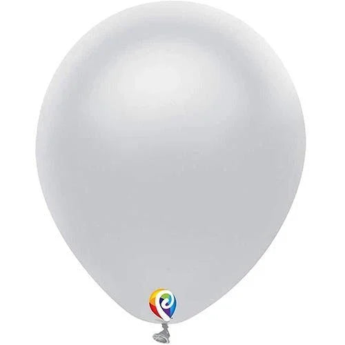 7" Latex Balloon Pack, Silver | 50 ct - Zurchers