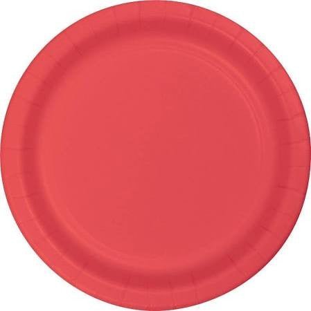 Coral Paper Dinner Plates 10'' | 24ct - Zurchers