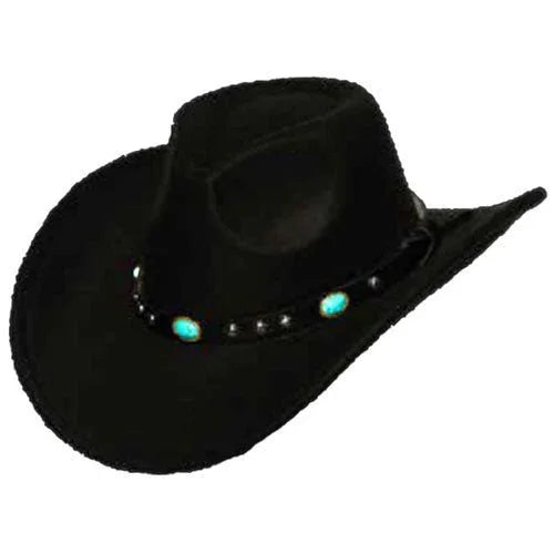Cowboy Hat With Turquoise Gem Band | 1 ct - Zurchers