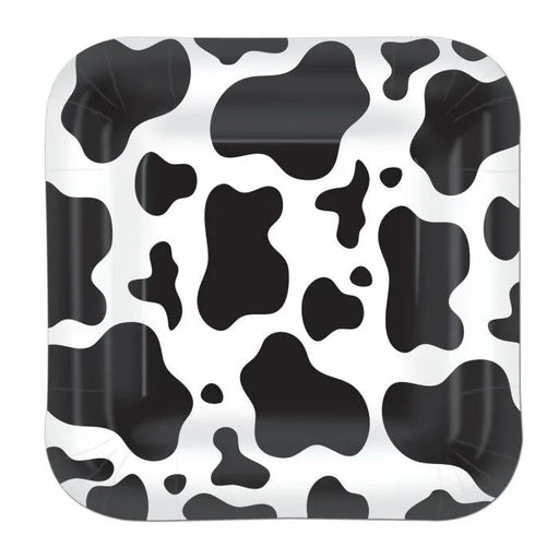 Cow Print Plates 9" | 8 ct - Zurchers