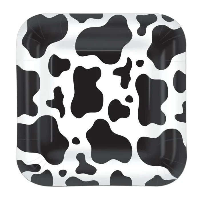 Cow Print Plates 9" | 8 ct - Zurchers