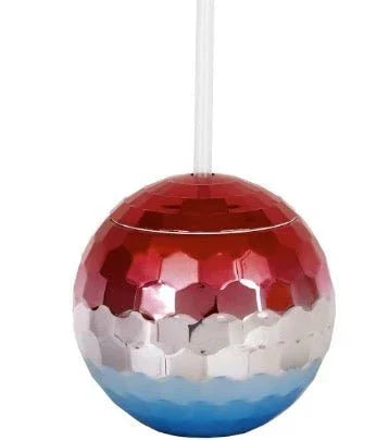 Disco Ball Shaped Reusable Cup with Straw - Zurchers