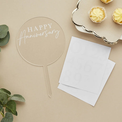 Custom Anniversary Acrylic Cake Topper | 1ct