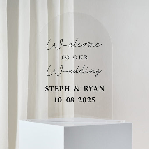 Customizable Acrylic Wedding Welcome Sign | 1ct
