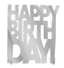 Silver Happy Birthday Centerpiece Decoration Dance Party