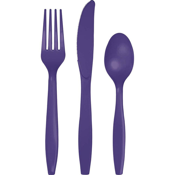 Cutlery Assortment Purple - Party Supplies