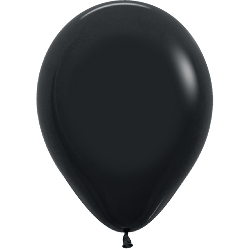 Deluxe Black Latex Balloon w/ Helium & Hi - Float, 11" | 1 ct - Zurchers