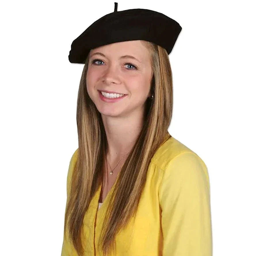 帽子 GDC linen beret black linen beret – GDC