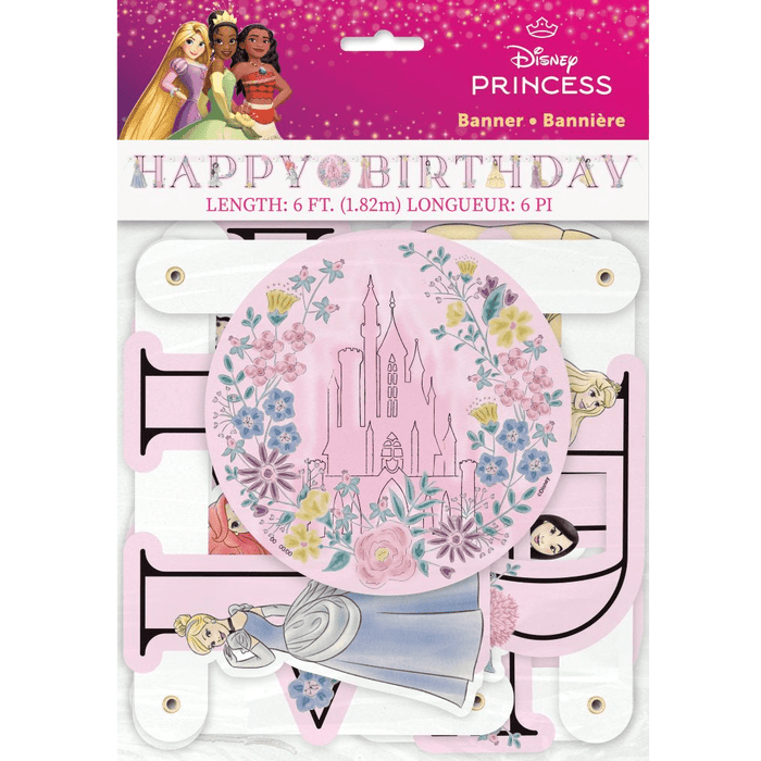 Disney Princess Happy Birthday Banner 6' | 1ct - Zurchers