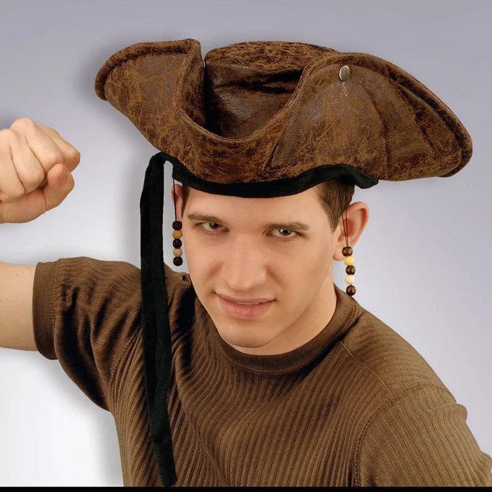 Distressed Pirate Hat With bead | 1ct - Zurchers