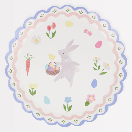 Easter Bunny Scalloped Plates 10" | 8 ct