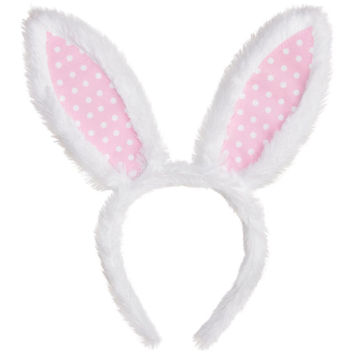 Easter Pink Polka Dot Bunny Ears Headband | 1 ct
