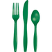 Emerald Green Assorted Plastic Cutlery | 24pcs - Zurchers