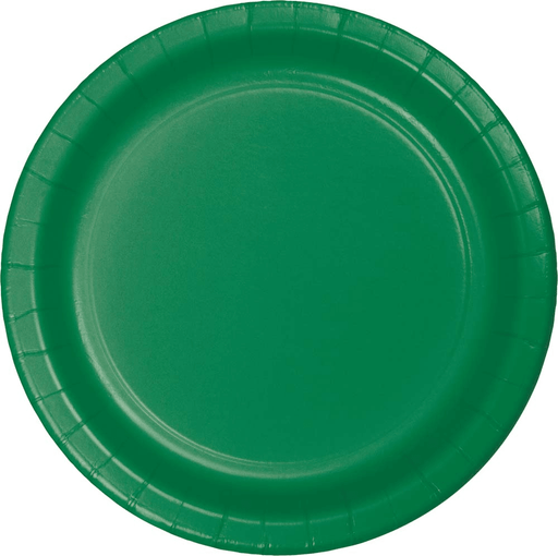 Emerald Green Paper Plates 7" | 24ct