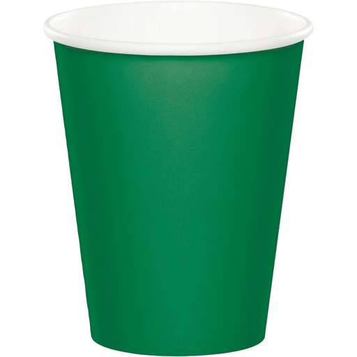 Emerald Green Paper Cups 9oz | 24ct - Zurchers