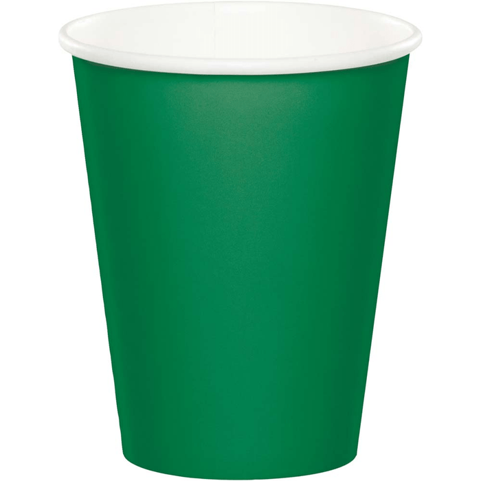 Emerald Green Paper Cups 9oz | 24ct - Zurchers
