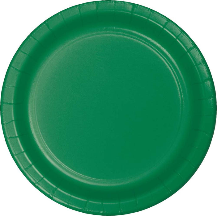 9in Paper Plate Emerald Green - Party Supplies