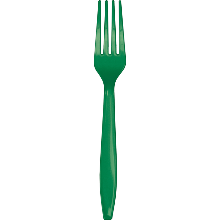 Emerald Green Plastic Forks | 24ct - Zurchers