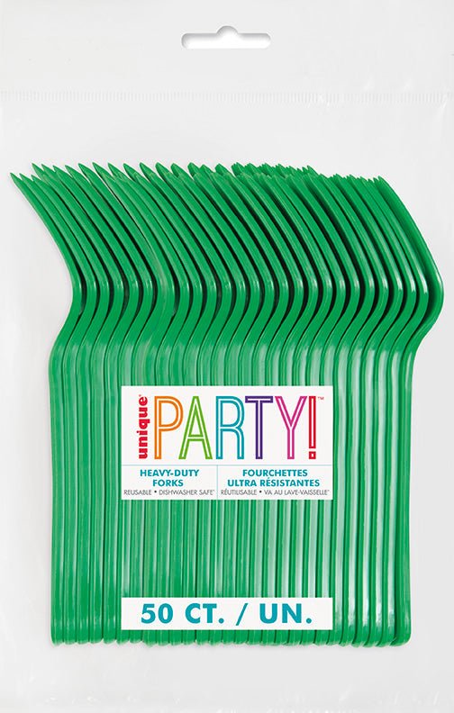 Emerald Green Premium Forks | 50ct