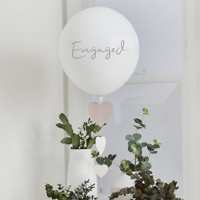 Engaged Trailing Hearts Latex Balloon | 1ct - Zurchers