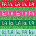 “Fa La La” Holiday Napkin – Red, Green & Pink Stripes | 1ct - Zurchers