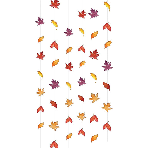Fall Hanging String Leaves Decoration 7' | 6ct - Zurchers