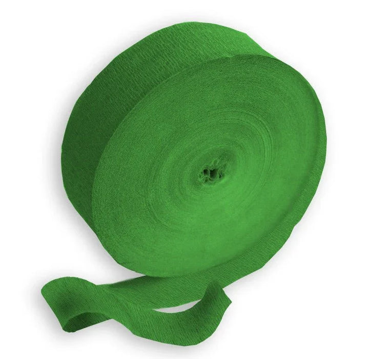 Festive Green 500' Crepe Paper Streamer - Zurchers