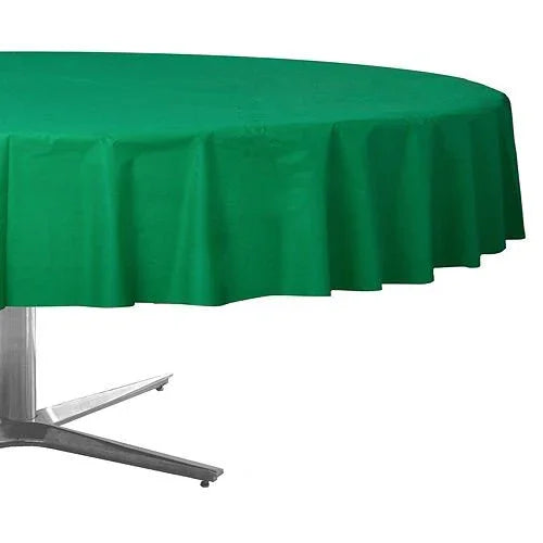 Festive Green Round Table Cover 84in | 1ct - Zurchers
