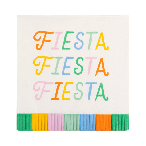 Fiesta Fringed Cocktail Napkin | 24ct
