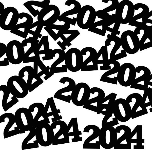 New Year's 2024 Black Confetti .5 oz