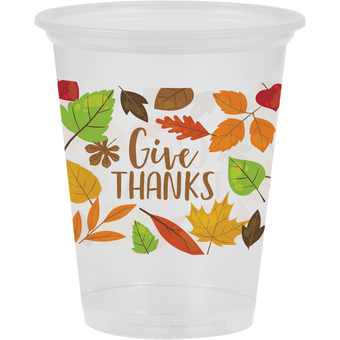 Give Thanks Plastic Cups 16 oz. | 24 ct