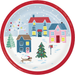These Christmas Village Paper Plates feature a beautiful design of a snow-capped village with festive Christmas trees. Each plate measures 7” in diameter and there are 8 plates in total. Enjoy the holidays with a fun and festive dinner table!
