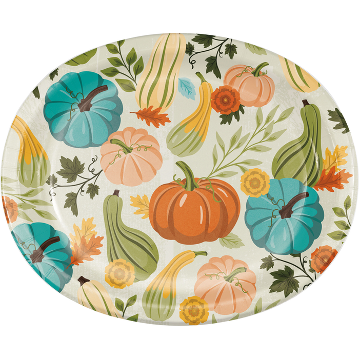 Hello Fall Oval Platter 12" | 1 ct