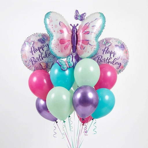 Fluttering Butterflies Birthday Balloon Bouquet