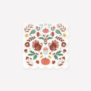 Folk Fall Small Napkins | 1ct - Zurchers