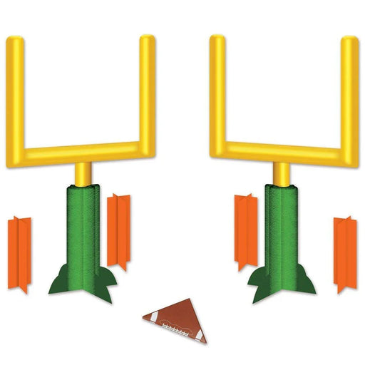Football 3D Goal Post Centerpiece, 11 in | 7 pcs - Zurchers