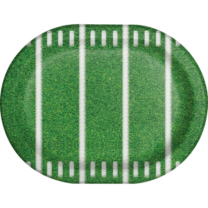 Football Tailgate Time Oval Platter 12" | 8 ct - Zurchers