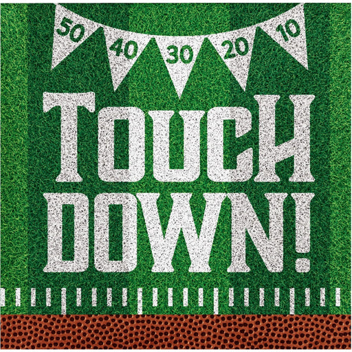Football Tailgate Time Touch Down Beverage Napkins | 16 ct - Zurchers