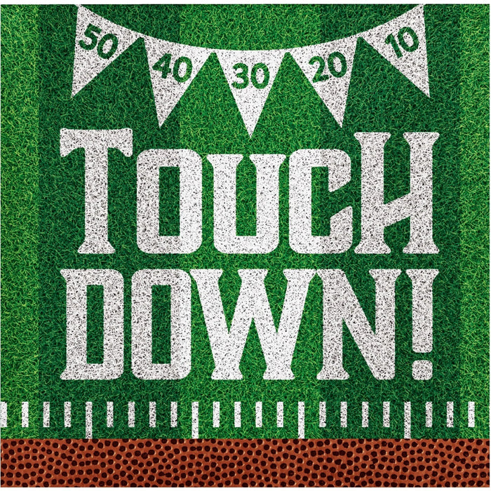 Football Tailgate Time Touch Down Beverage Napkins | 16 ct - Zurchers