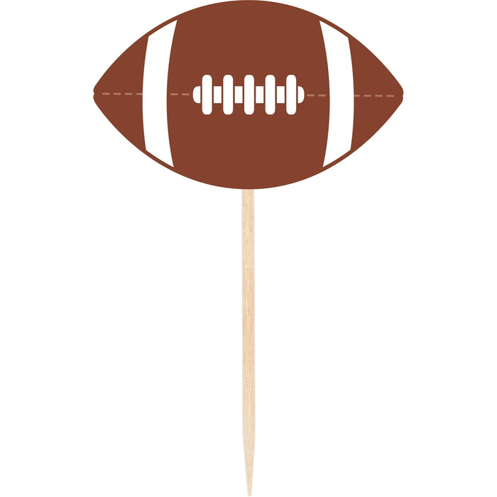 Football Wooden Picks 3.25" | 50 ct - Zurchers
