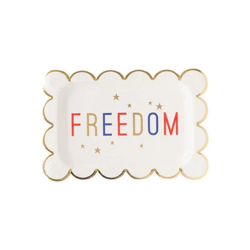 Freedom Scalloped Plate 11.5" x 7.5" | 8 Count - Zurchers