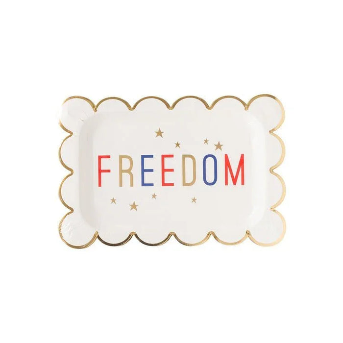 Freedom Scalloped Plate 11.5" x 7.5" | 8 Count - Zurchers