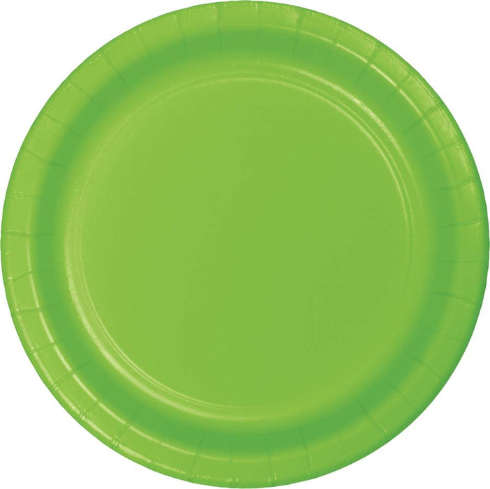 7in Round Plate Fresh Lime - Party Supplies