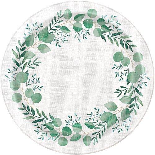 Fresh Greens Botanical Paper Plates 7" | 8ct - Zurchers