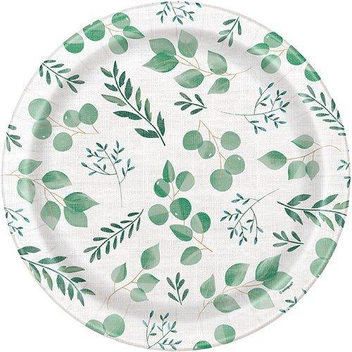 Fresh Greens Botanical Paper Plates 9" | 8ct - Zurchers