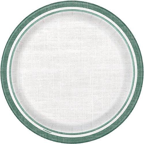 Fresh Greens Botanical Stripe Paper Plates 7" | 8ct - Zurchers
